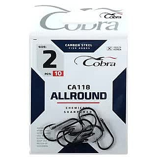 Крючки Cobra ALLROUND CA118-2, 10 шт.
