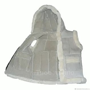 Жилетка детская с капюшоном нат.мех овчина