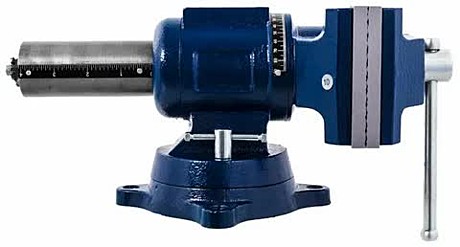 Тиски слесарные КОБАЛЬТ поворотные,шир,губок 100мм,10кг,наковальня,с поворотом в двух плоск.246-012