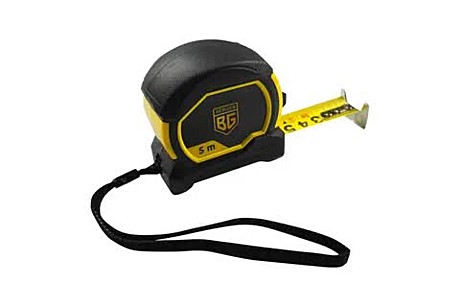 Рулетка ударопрочная 5м*25мм BERGER BG1352 (магнит, нейлон, шкала двусторонняя) BG1352