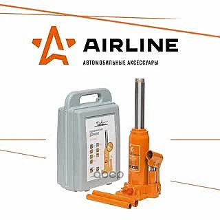 Домкрат AIRLINE AJ-B-06K  бутылочный 6т в кейсе MIN - 200мм, MAX - 405мм