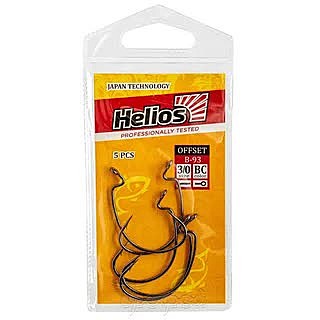 Крючок офсетный B-93 №3/0 цвет DC (5шт) Helios (HS-B-93-3/0)