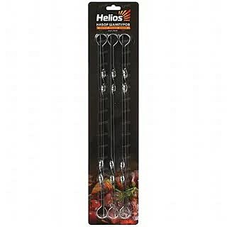 Набор плоских шампуров Лайт 6 шт в блистере 45*1 см Helios HS-NH UI450C-6