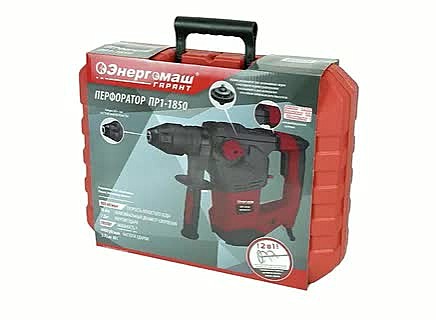 ПР1-1850 Перфоратор Энергомаш ГАРАНТ, 1850Вт, 36мм,7Дж,4400уд/мин,900об/мин,3реж,ВЕРТИКАЛ,кейс