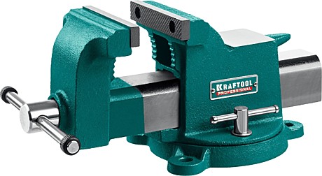KRAFTOOL  STEEL, 100 мм, стальные слесарные тиски (32701-100)
