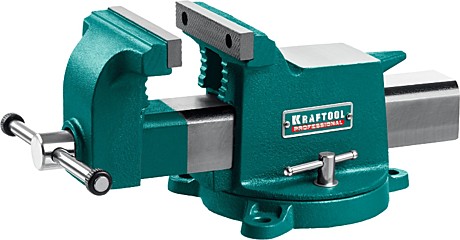 KRAFTOOL  STEEL, 125 мм, стальные слесарные тиски (32701-125)