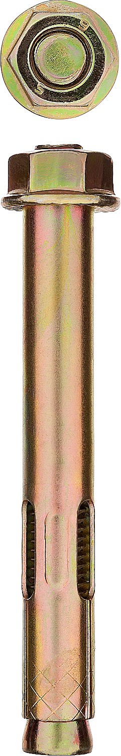 Болт анкерный с гайкой,ЗУБР Проф 10 x 97 мм,желтопассивированный 40шт/уп, цена 1 шт 302342-10-097