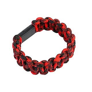 Кабель LuazON, micro USB - USB, 1 А, 20 см, плетеный браслет, черно-красный 2360717