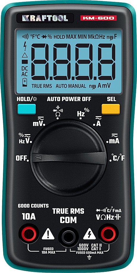 KRAFTOOL  KM-600 цифровой мультиметр  (59854)
