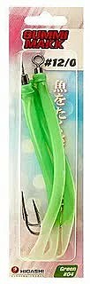 Крючок оснащенный кембриком HIGASHI Gummi Makk #12/0 (set-3pcs) (#04 Green)