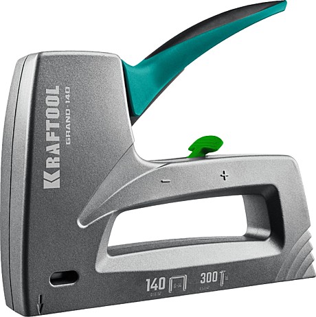 KRAFTOOL  GRAND-140, тип 140 (G/11/57) 20GA (6 - 14 мм)/300 (16), алюминиевый рессорный степлер (319