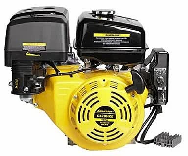 Двигатель CHAMPION 15лс G420HKE (11кВт 25мм 34кг шпонка, эл.стартер, выход 12В/80Вт)