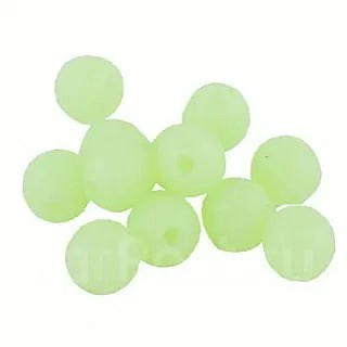 Бусина силикон. d9мм светящаяся (12шт) (Три кита)