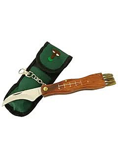 Нож складной грибной MA- 2591 кисточка / линейка / чехол / бубинга									