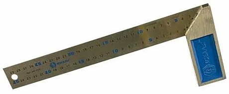 Угольник КОБАЛЬТ столярный 300 мм, нерж.сталь ,чугунное основание, 243-424