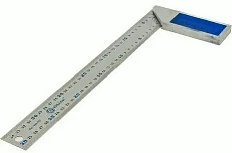 Угольник КОБАЛЬТ столярный 350 мм, нерж.сталь ,чугунное основание, 243-431