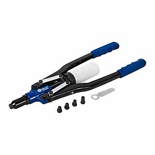 Заклепочник КОБАЛЬТ 450 мм, двуручный, усил, зак 2,4-3,2-4,0-4,8-6,4 мм, контейнер, коробка, 243-554