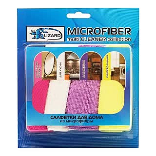 Салфетка из микрофибры 25*30см для сухой и влажной уборки ICE LIZARD SY-10