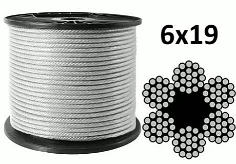 Трос стальной 6,0мм (1м)