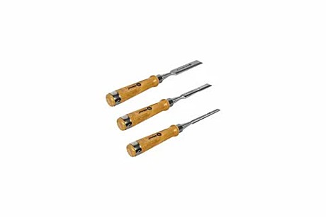 Набор стамесок КОБАЛЬТ 245-862 плоских: 8/16/22х140мм CR-V дер.рукоятка 3 шт