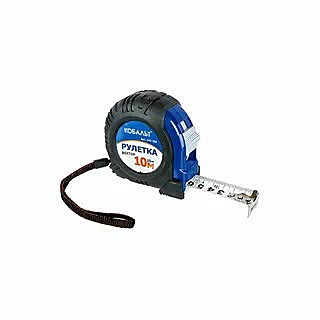 Рулетка КОБАЛЬТ Вектор 10м х 25мм (обрезин.корп.мех.стопор.бел.мат.покр), 247-255