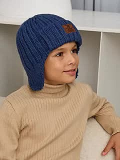 Шапка детская FOMAS D-78, джинса/голубой