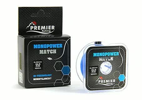 Леска MONOPOWER MATCH 0,16mm/100m Blu Nylon PREMIER Fiching