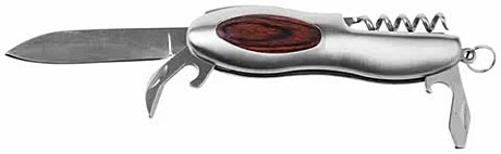 Нож DEXX складной многофункциональный, металлическая рукоятка, 5 функций