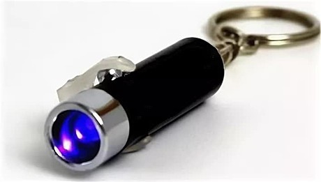 Фонарик-брелок ультрафиолет с карабином