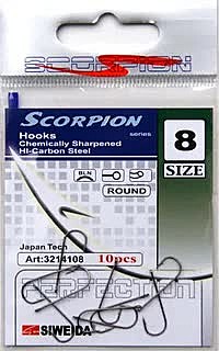 Крючок SIWEIDA 'SCORPION' ROUND №4BN (10шт) [13-10-8-040]