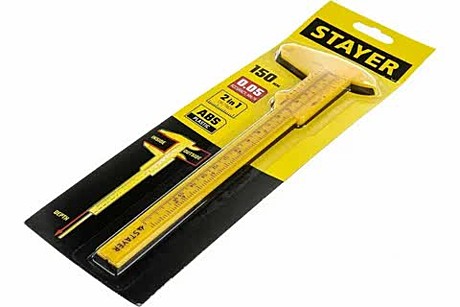 STAYER STANDARD штангенциркуль пластмассовый, 150 мм