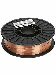 Проволока сварочная стальная омедненная Кратон 1 мм, 5 кг 1 19 02 008