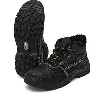 Ботинки кожаные литьевые ПУ иск.мех МП