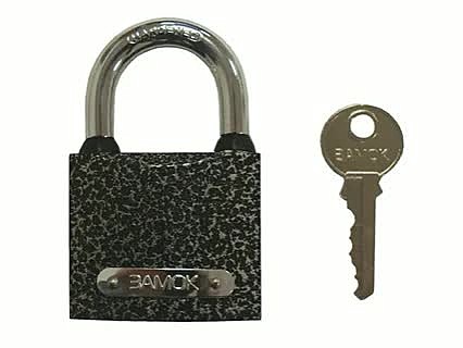 Замок навесной чугун, 5 ключей, цил.мех-м, автомат, личинка-латунь, 50х69х22мм, дужка 8мм, 70-0-951