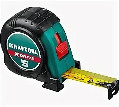 Рулетка KRAFTOOL X-Drive 5м / 25мм с ударостойким обрезиненным корпусом