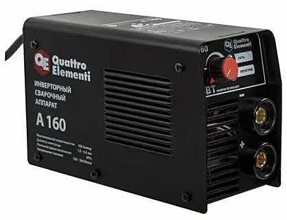 Сварочный инвертор QUATTRO ELEMENTI A160 4,2 КВТ (160 А, ПВ 60%, до 4.0 мм, 2,9 кг,160-240В)