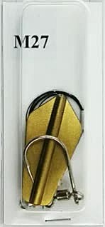 Блесна M27 Tasmanian Jpfishing для тролинга (золото,крючок с вертлюгом №18,вертлюг тройной№1/0)