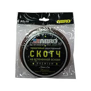 Лента ABRO Premium двухсторонняя термостойкая красная (10мм*5м) RD-10mm-5M 1/544