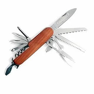 Мультитул, 11 предметов, деревянная ручка / Следопыт	 PF-MT-12												