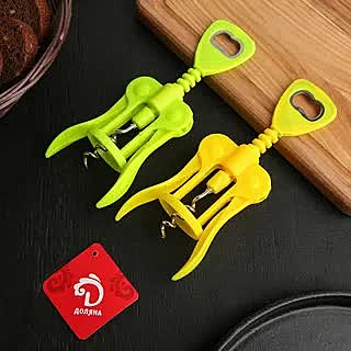 Штопор Доляна «Яркий», 18 см, цвет МИКС